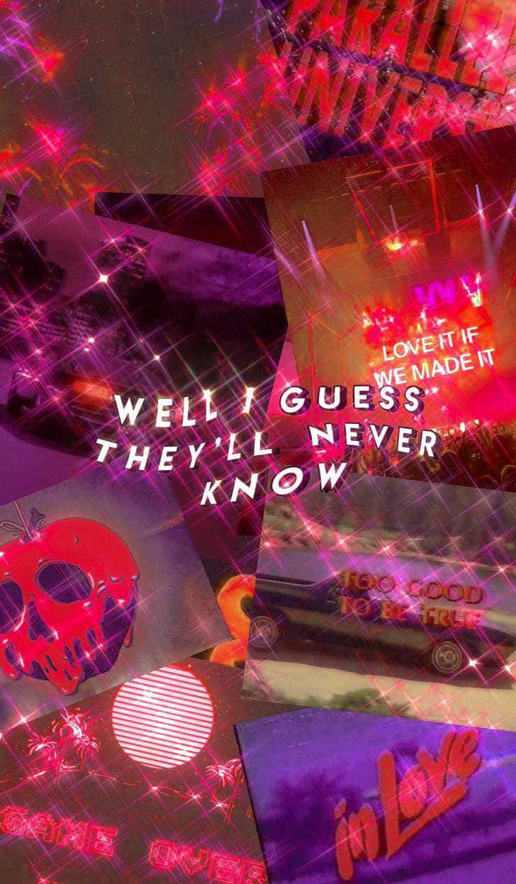 neon pink, purple glitch art, sparkling effects, SD Phone Wallpaper