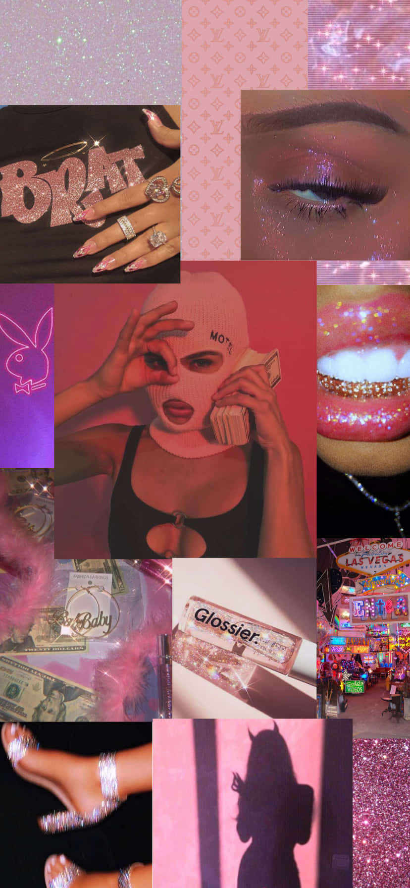 pink makeup, glittery pink, luxury items, HD Phone Wallpaper