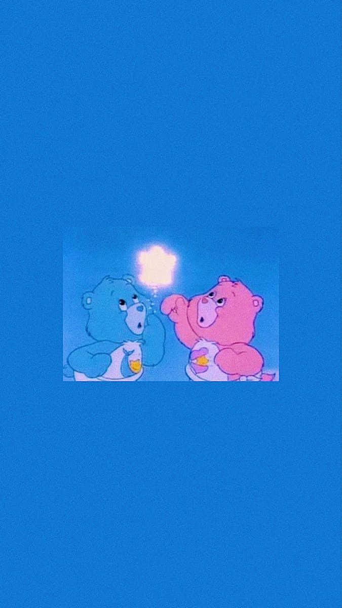 Blue Baddie, cartoon bears, blue, SD Phone Wallpaper