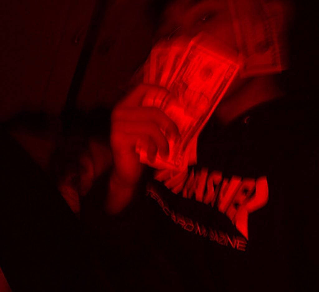 red baddie money, stack of cash, intense red light, SD Desktop Wallpaper