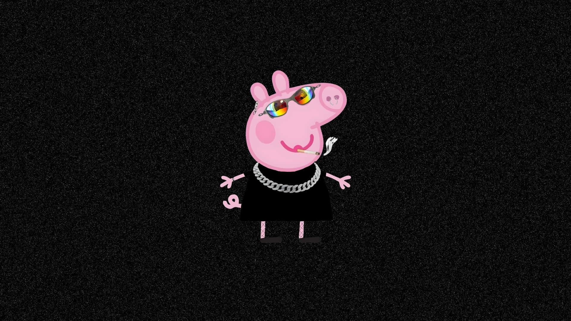 Peppa Pig, sunglasses, chain necklace, Full HD Desktop Wallpaper
