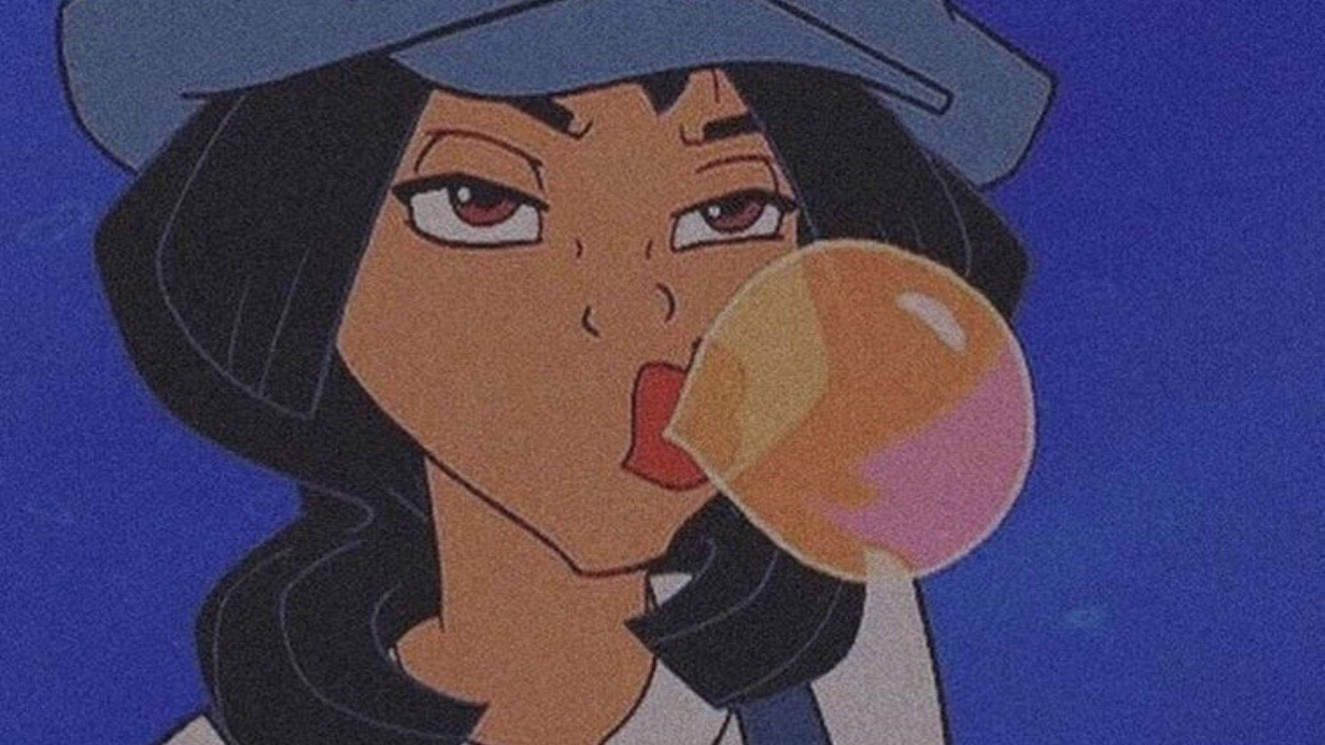 Baddie PFP, gangster girl, dark hair, Full HD Desktop Wallpaper