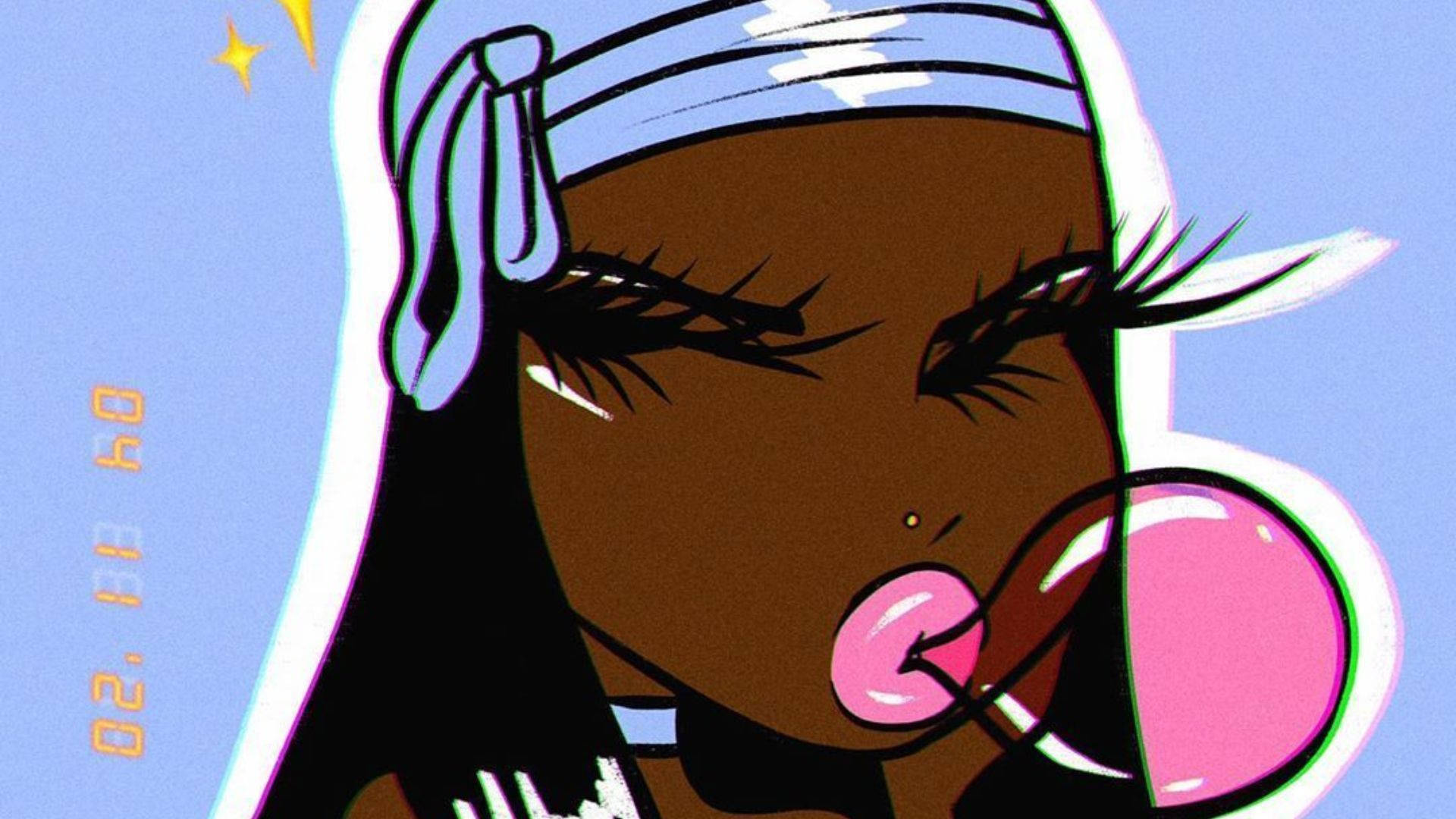 Baddie PFP, anime girl, dark skin, Full HD Desktop Wallpaper