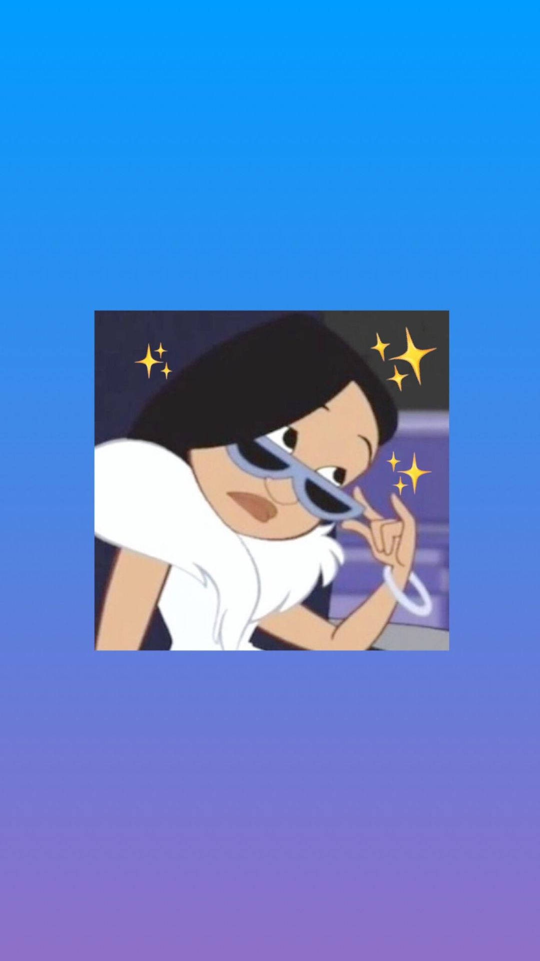 Baddie PFP, black hair, blue sunglasses, Full HD Phone Wallpaper