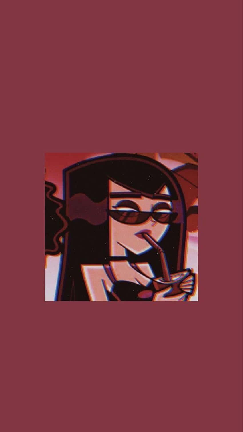 anime girl, dark hair, sunglasses, HD Phone Wallpaper