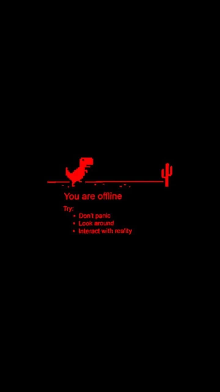 red pixelated dinosaur, cactus, black background, HD Phone Wallpaper