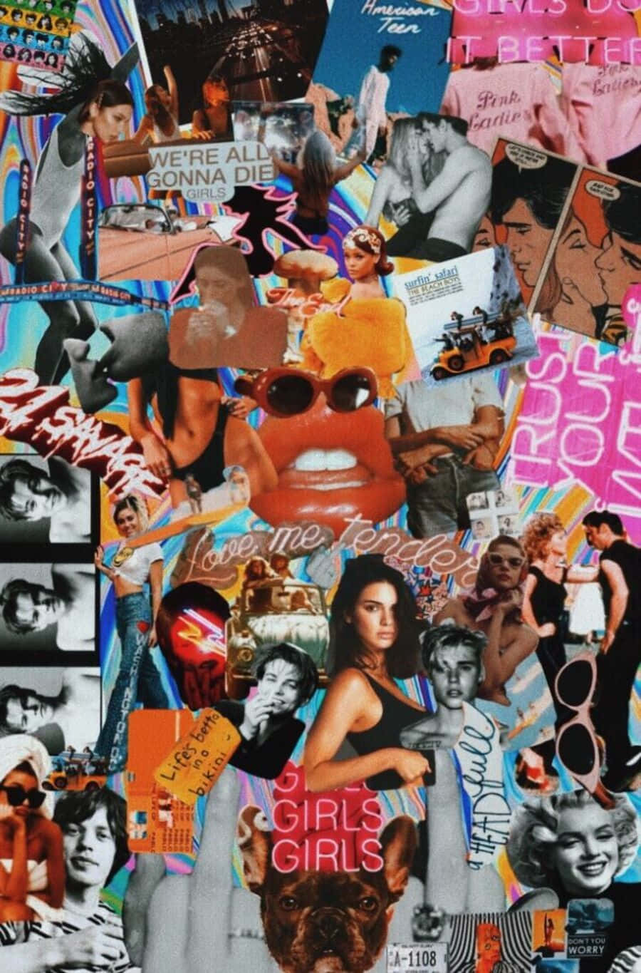 Baddie Vintage 90's Aesthetic, 90's, pop culture icons, HD Phone Wallpaper