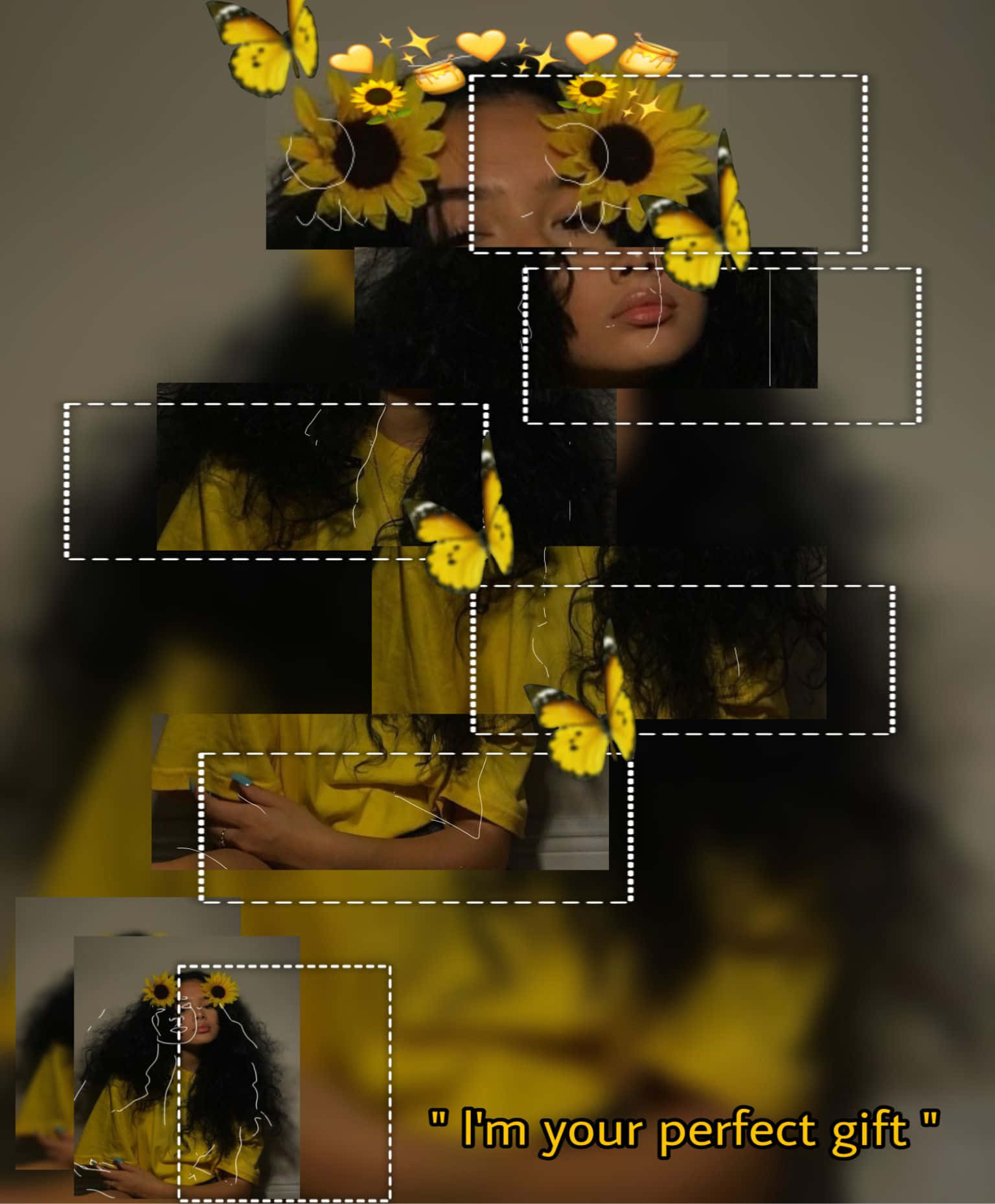 yellow baddie, sunflowers, butterflies, HD Phone Wallpaper