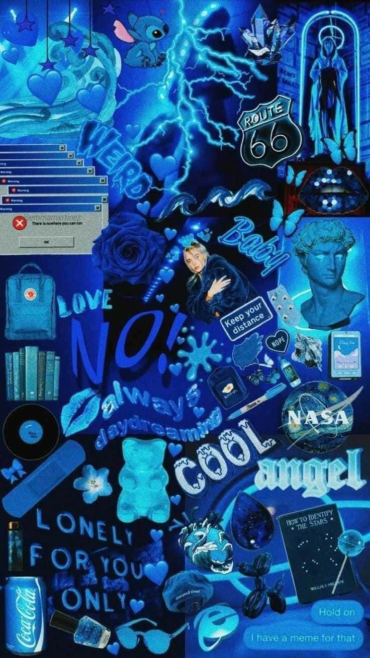 Neon Blue Baddie Aesthetic, iPhone, neon lightning, HD Phone Wallpaper