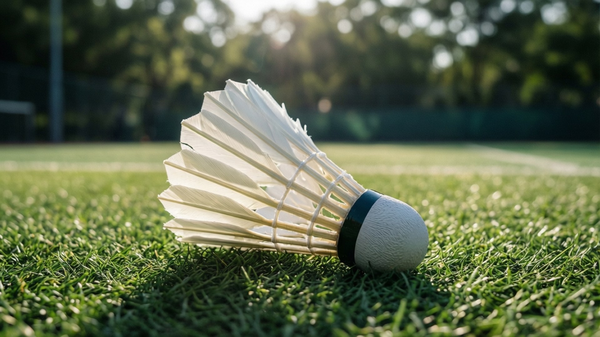 shuttlecock, grass, sunlight, Full HD Desktop Wallpaper