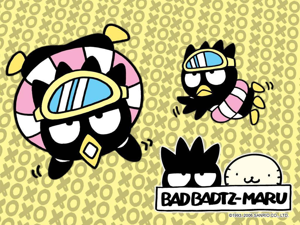 Badtz Maru, summer outfit, striped suits, SD Desktop Wallpaper
