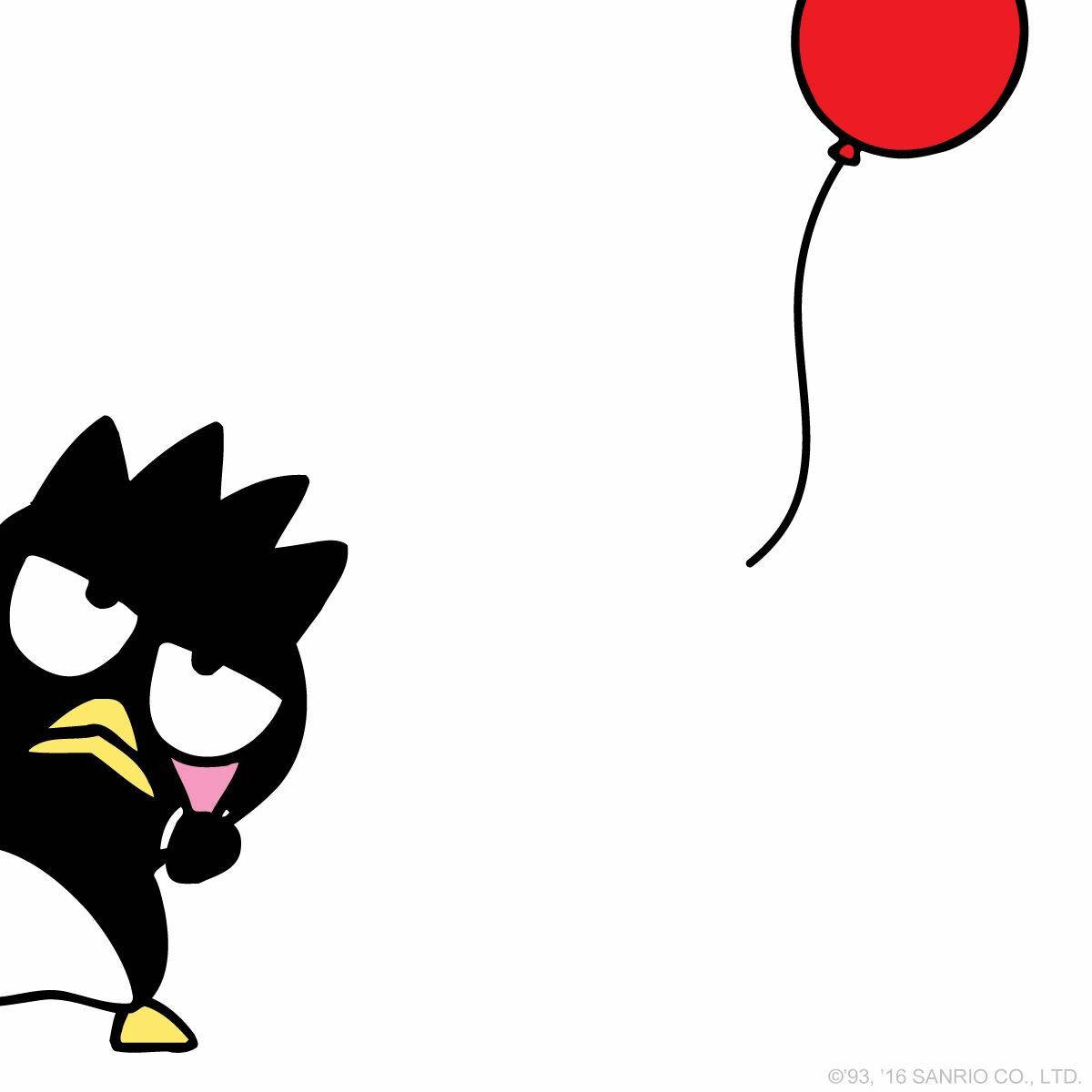 Badtz Maru, red balloon, cartoon penguin, SD Desktop Wallpaper