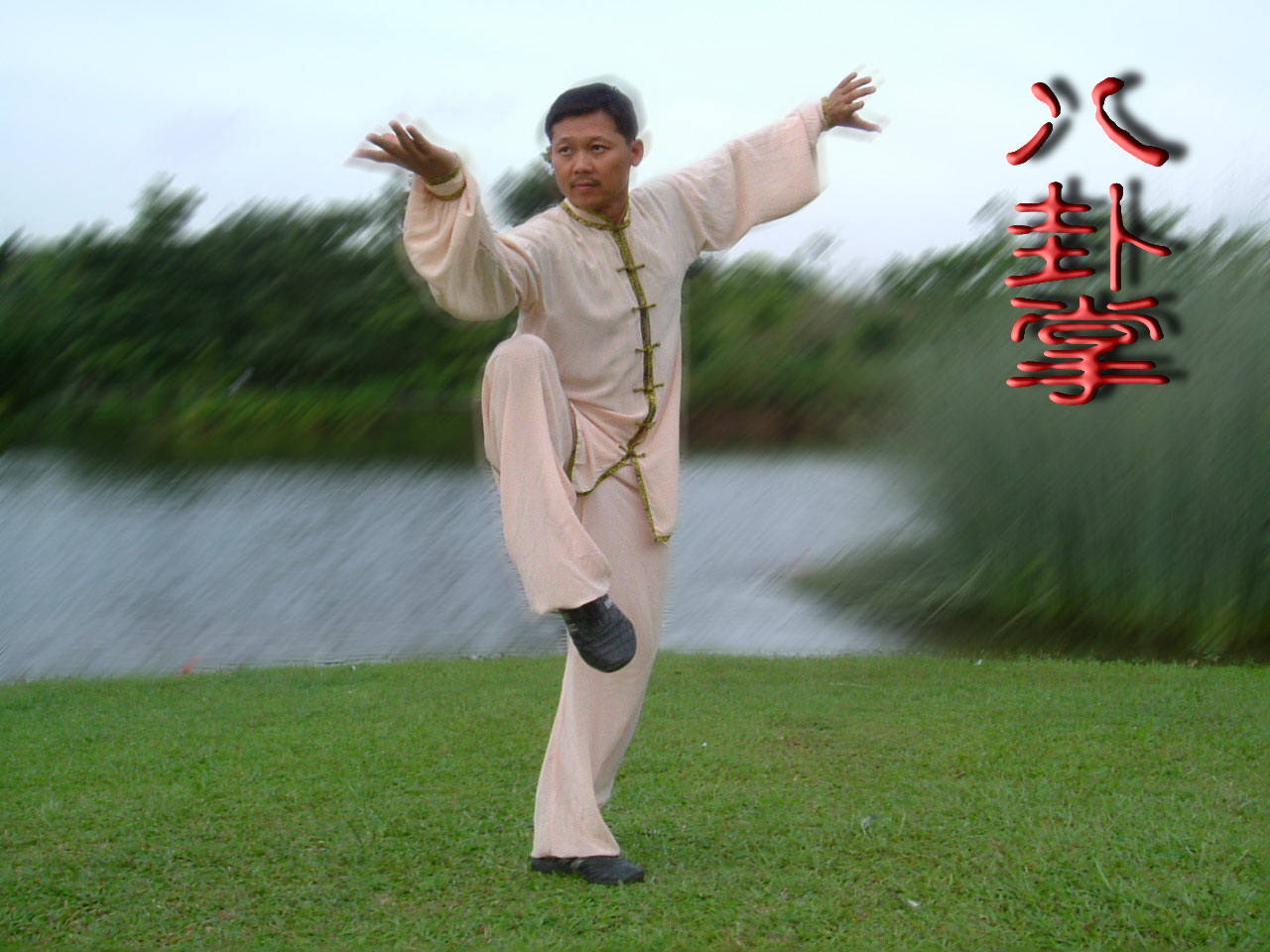 Bagua, white uniform, outdoors, HD Desktop Wallpaper