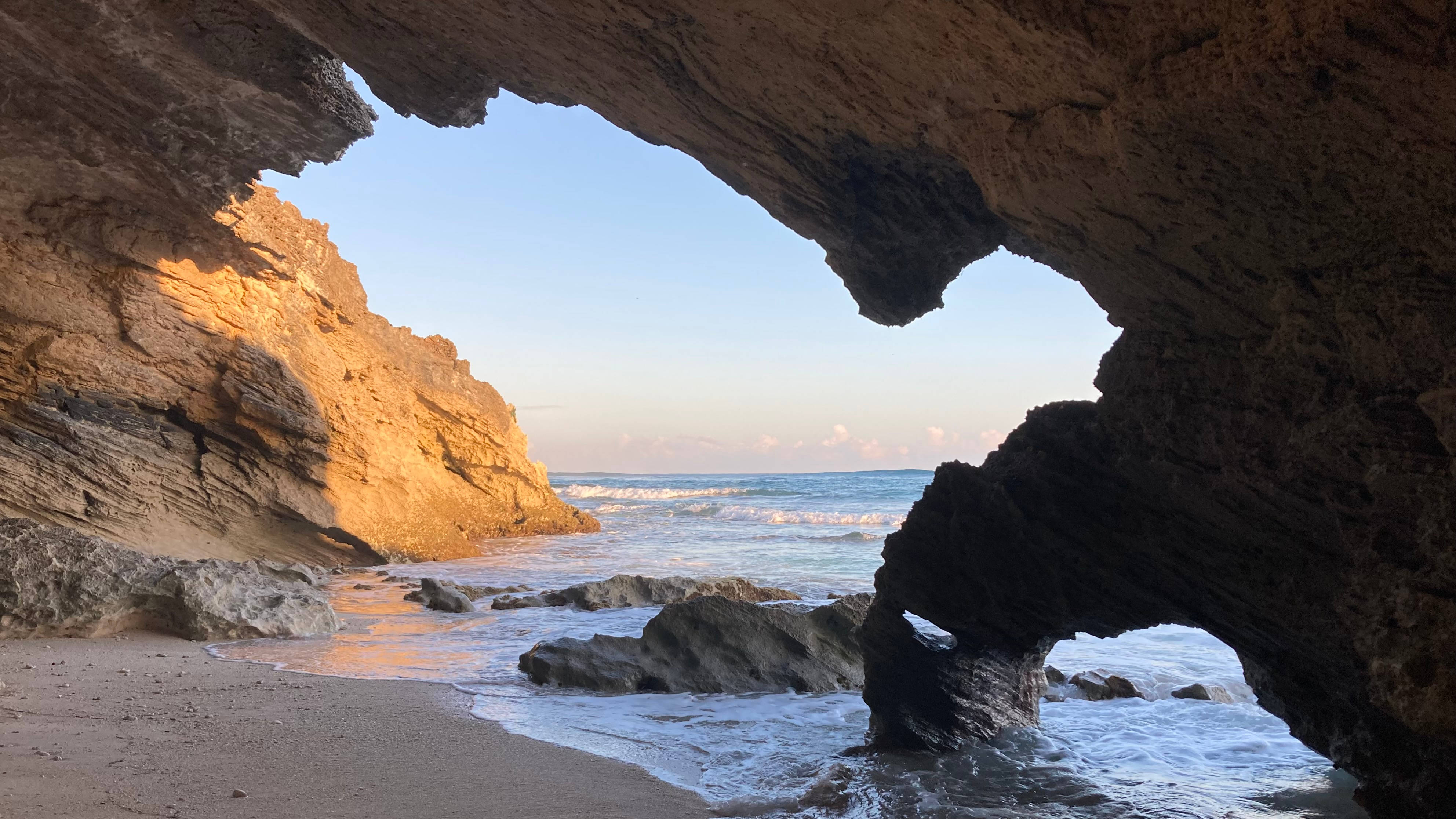 Bahamas, cave, rock arch, 4K Desktop Wallpaper