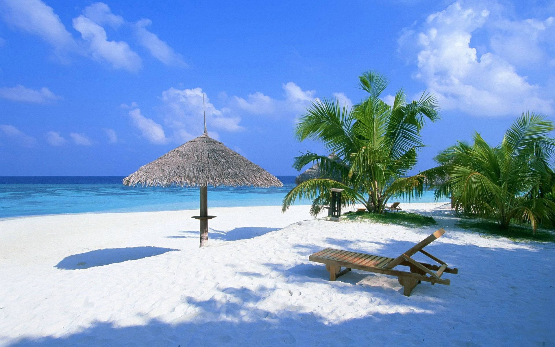 Bahamas, white sand, turquoise water, Full HD Desktop Wallpaper