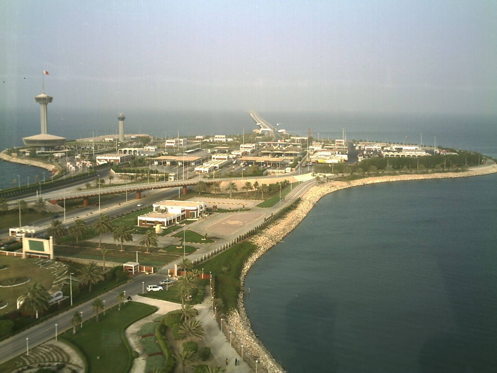 Bahrain, coastal airport complex, control tower, HD Desktop Wallpaper