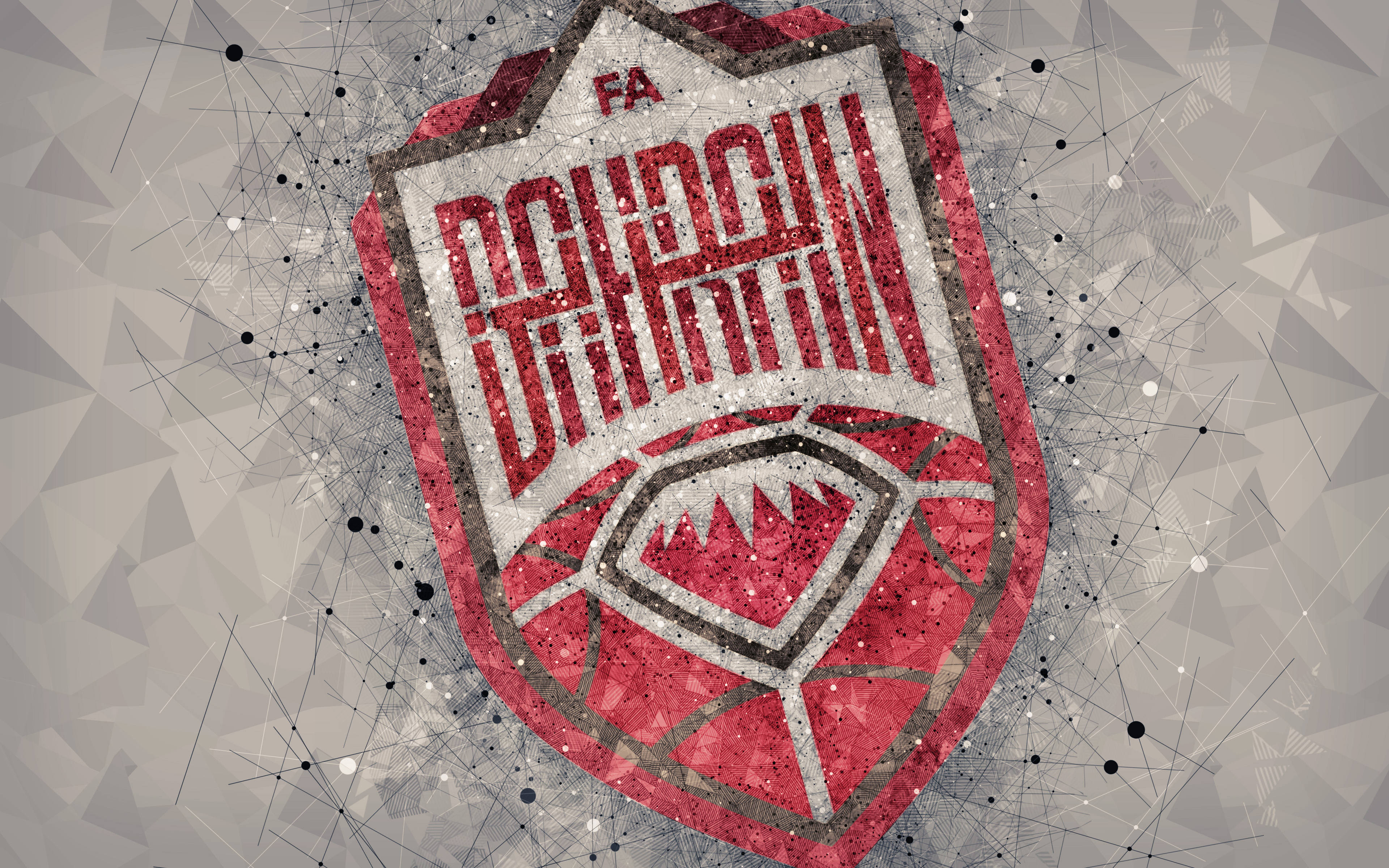 Bahrain Team Logo, red, white, 4K Desktop Wallpaper