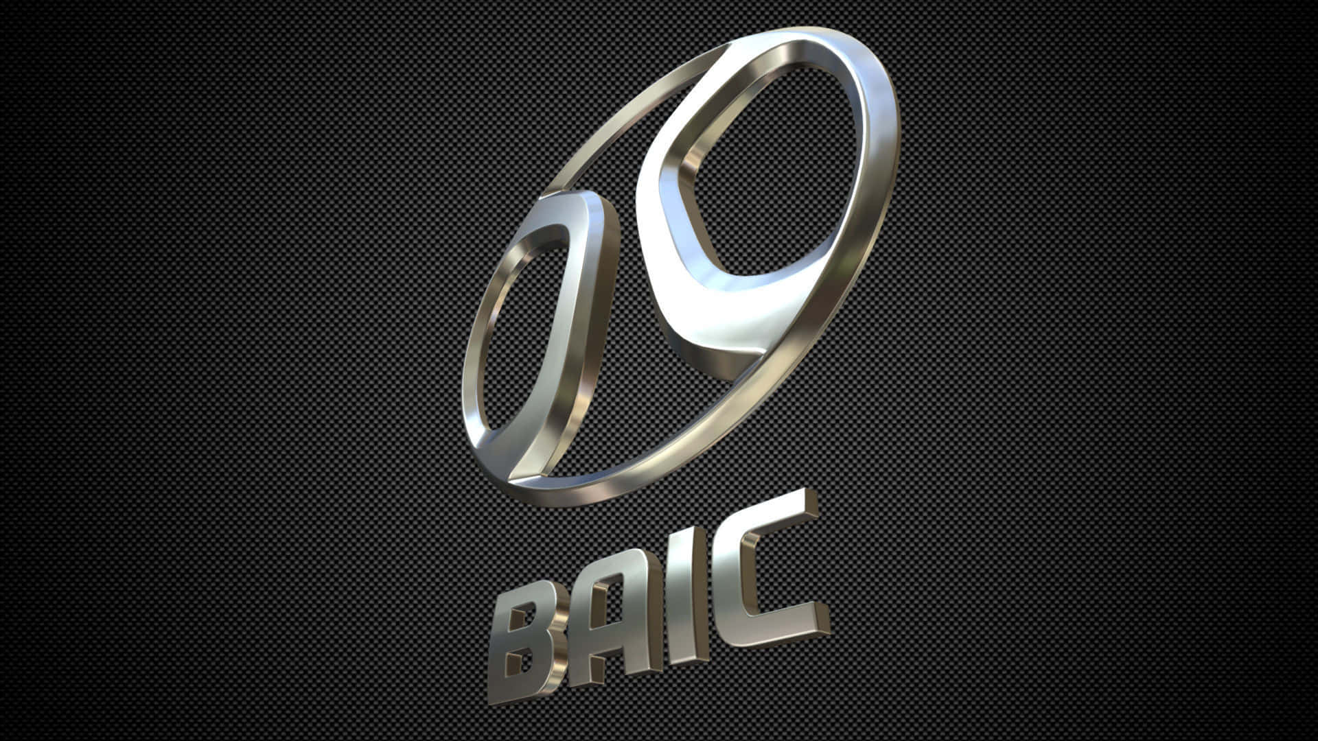 BAIC Group, shiny metallic BAIC logo, interlocking rings, Full HD Desktop Wallpaper
