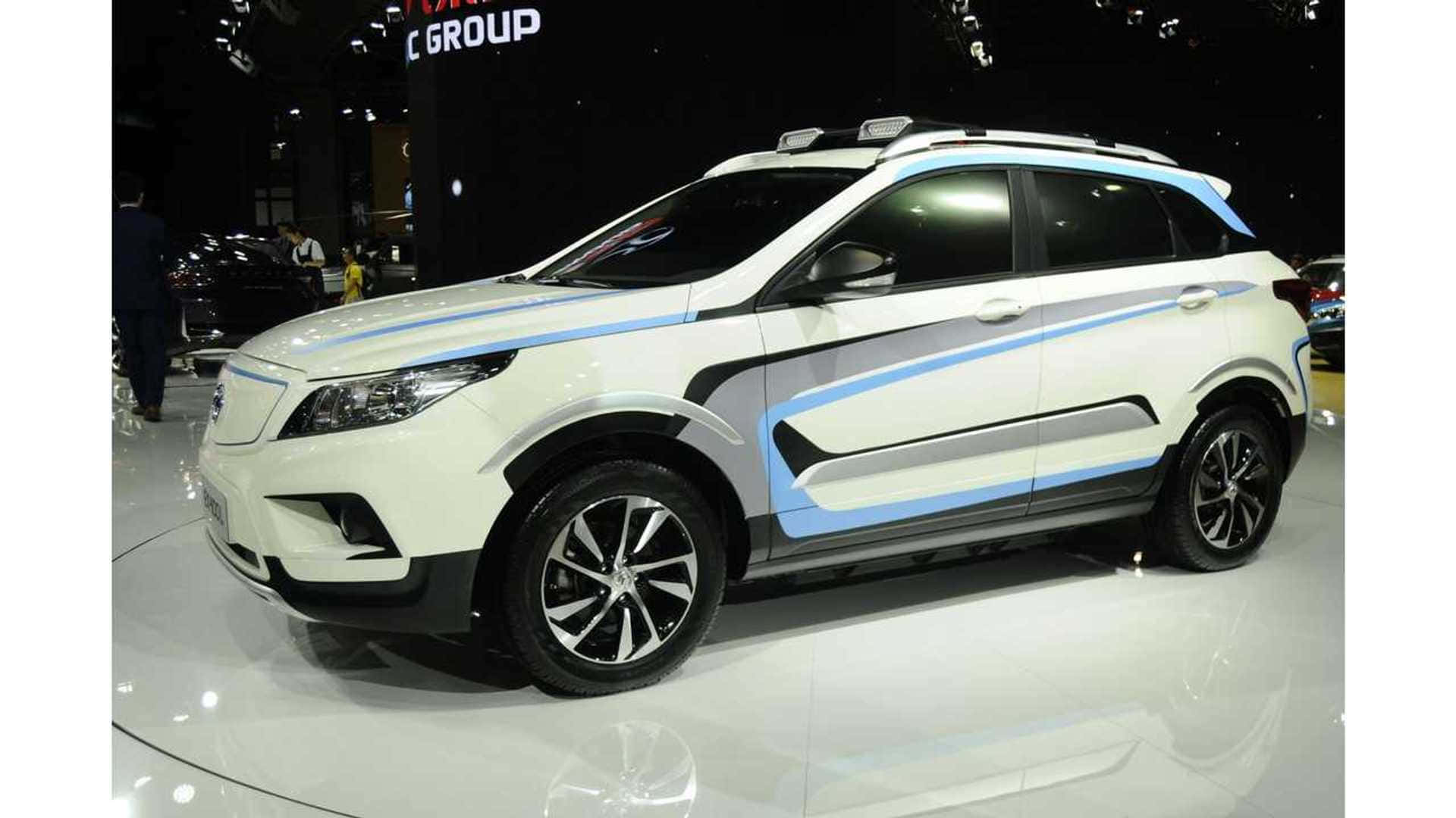 BAIC Group, sleek white SUV, blue and gray accents, Full HD Desktop Wallpaper