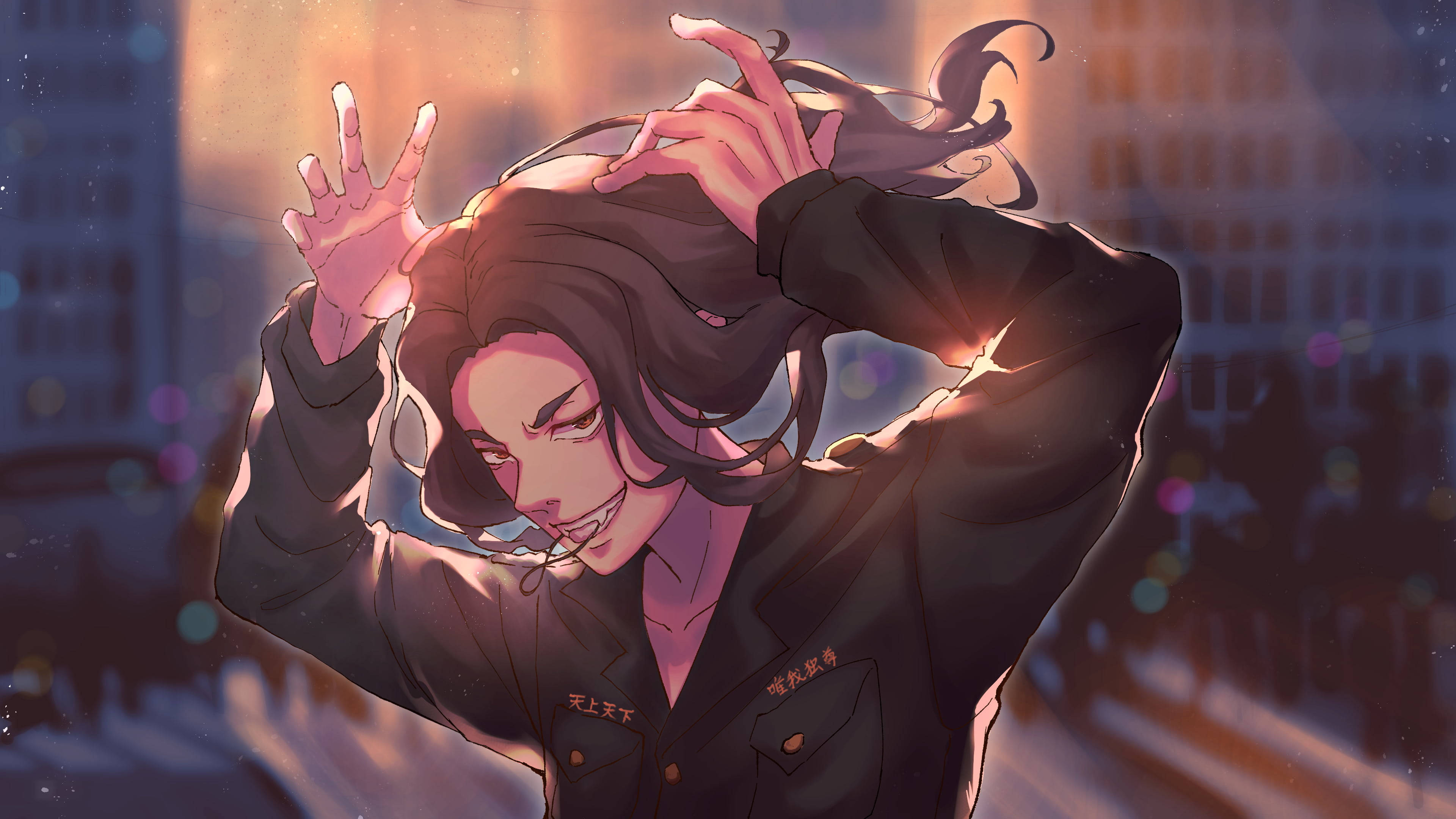 Baji Tokyo Revengers, Sunset, dark hair, 4K Desktop Wallpaper