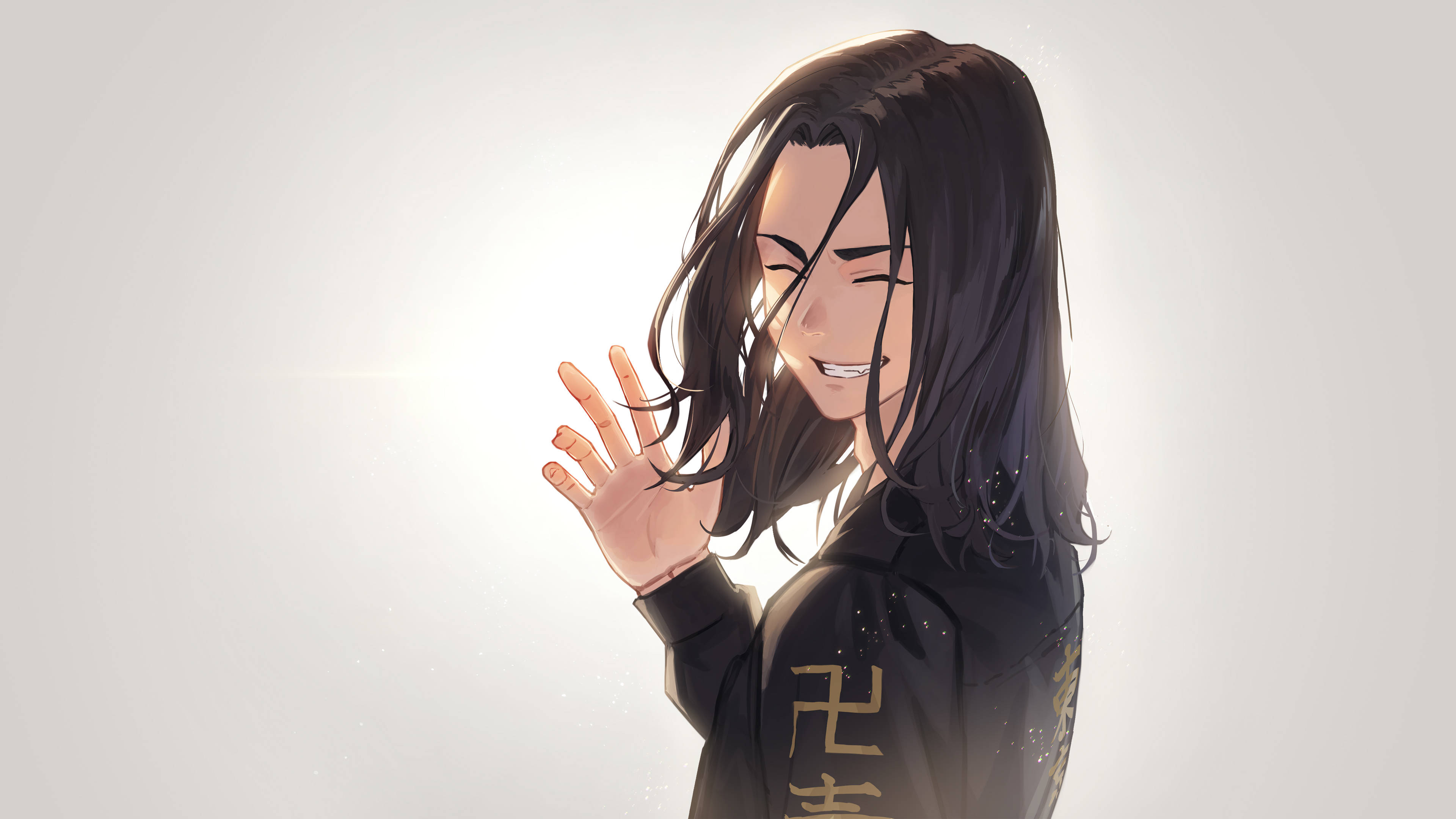 Baji, Tokyo Revengers, long dark hair, 4K Desktop Wallpaper