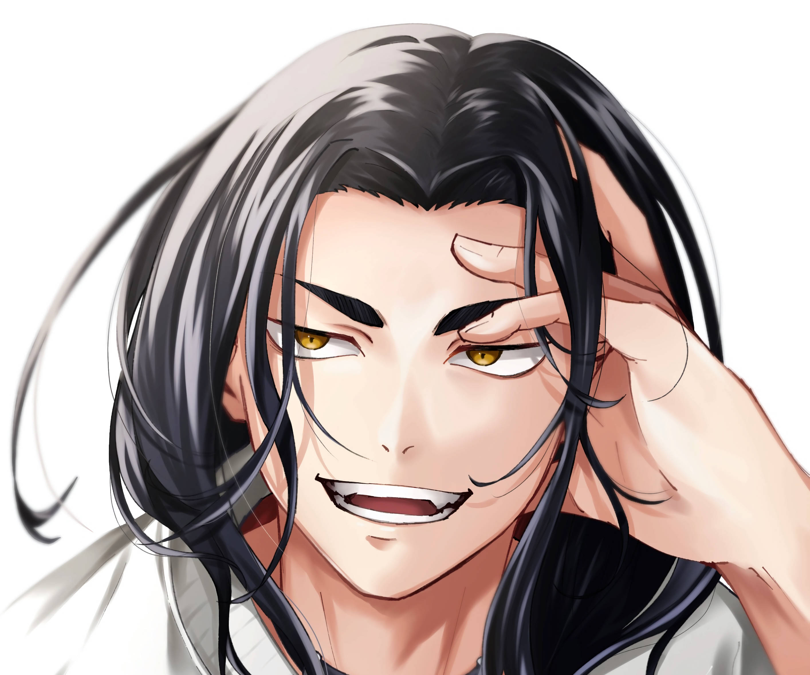 Baji, Tokyo Revengers, long black hair, 2K Desktop Wallpaper