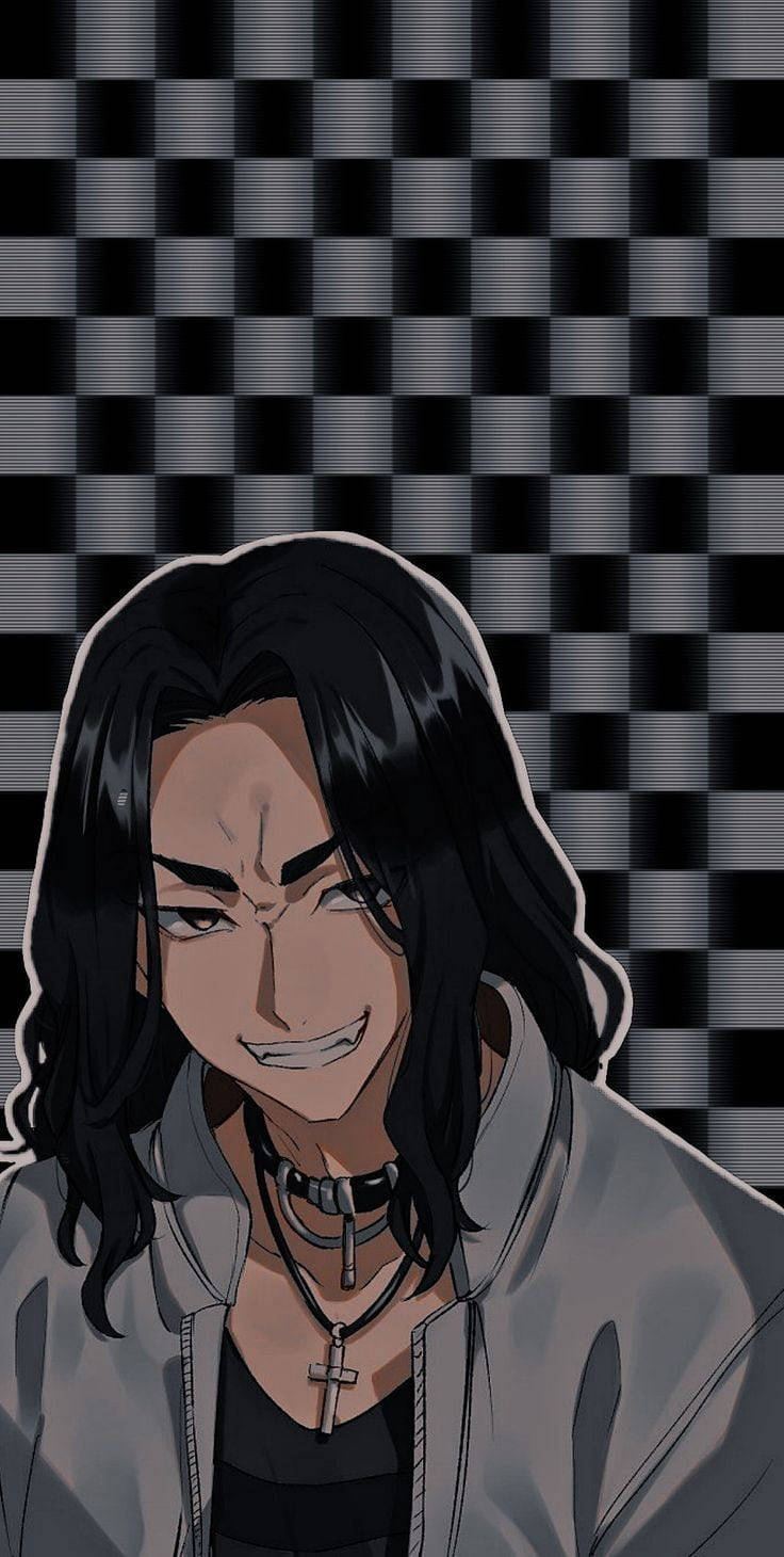 Baji Tokyo Revengers, long black hair, smirk, HD Phone Wallpaper