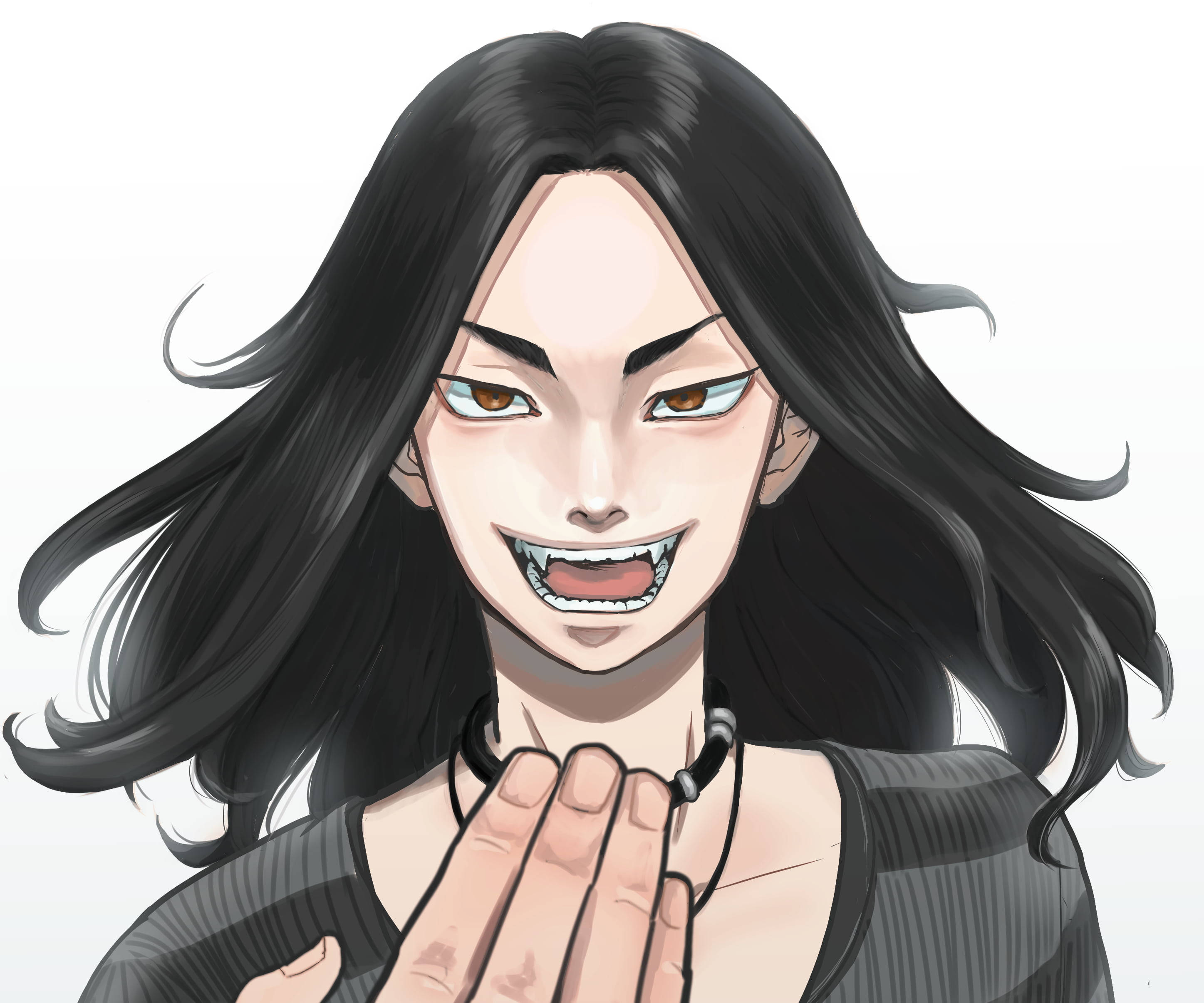 Baji, Tokyo Revengers, long black hair, 2K Desktop Wallpaper