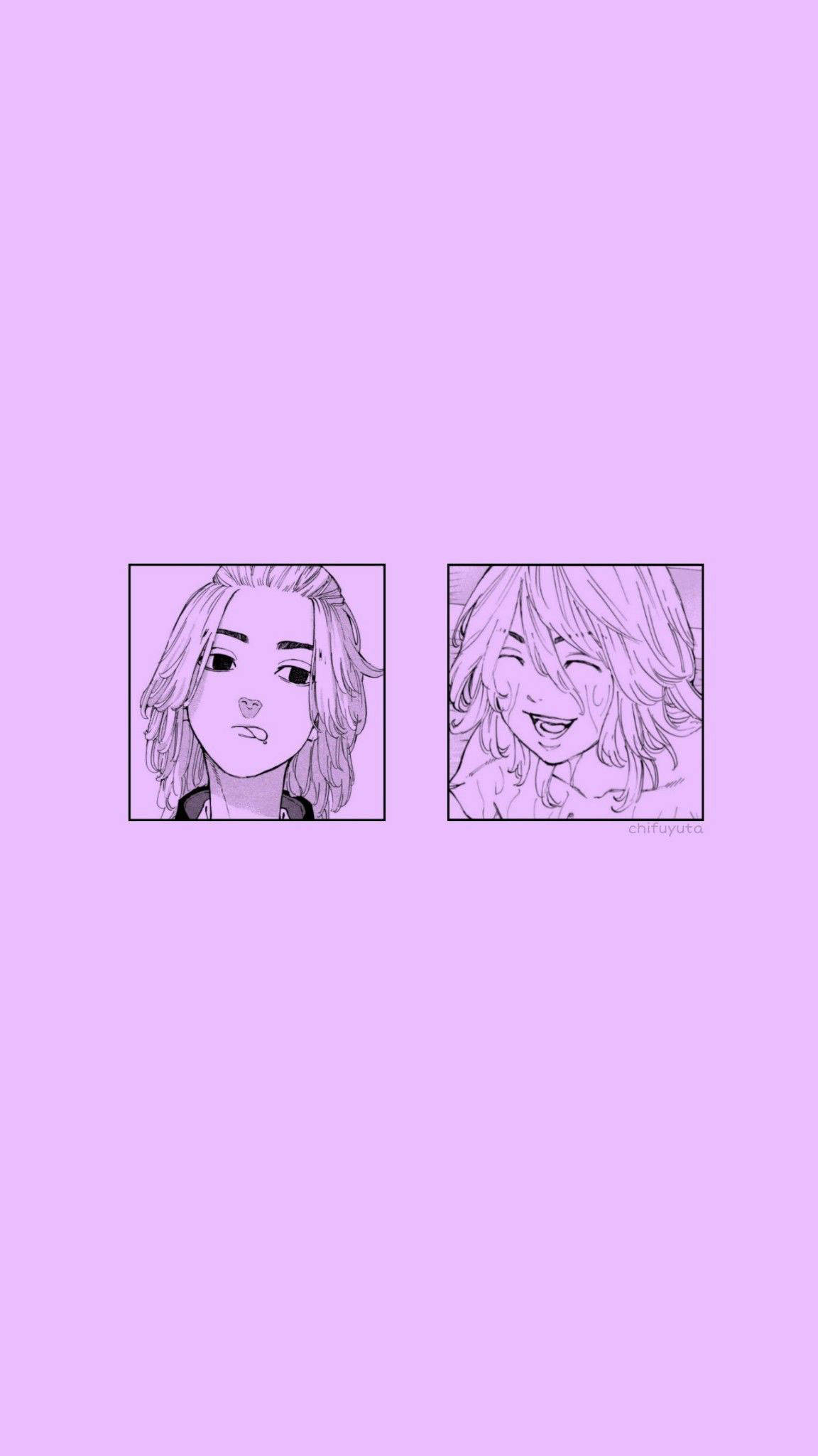 Tokyo Revengers, manga fanart, purple background, Full HD Phone Wallpaper
