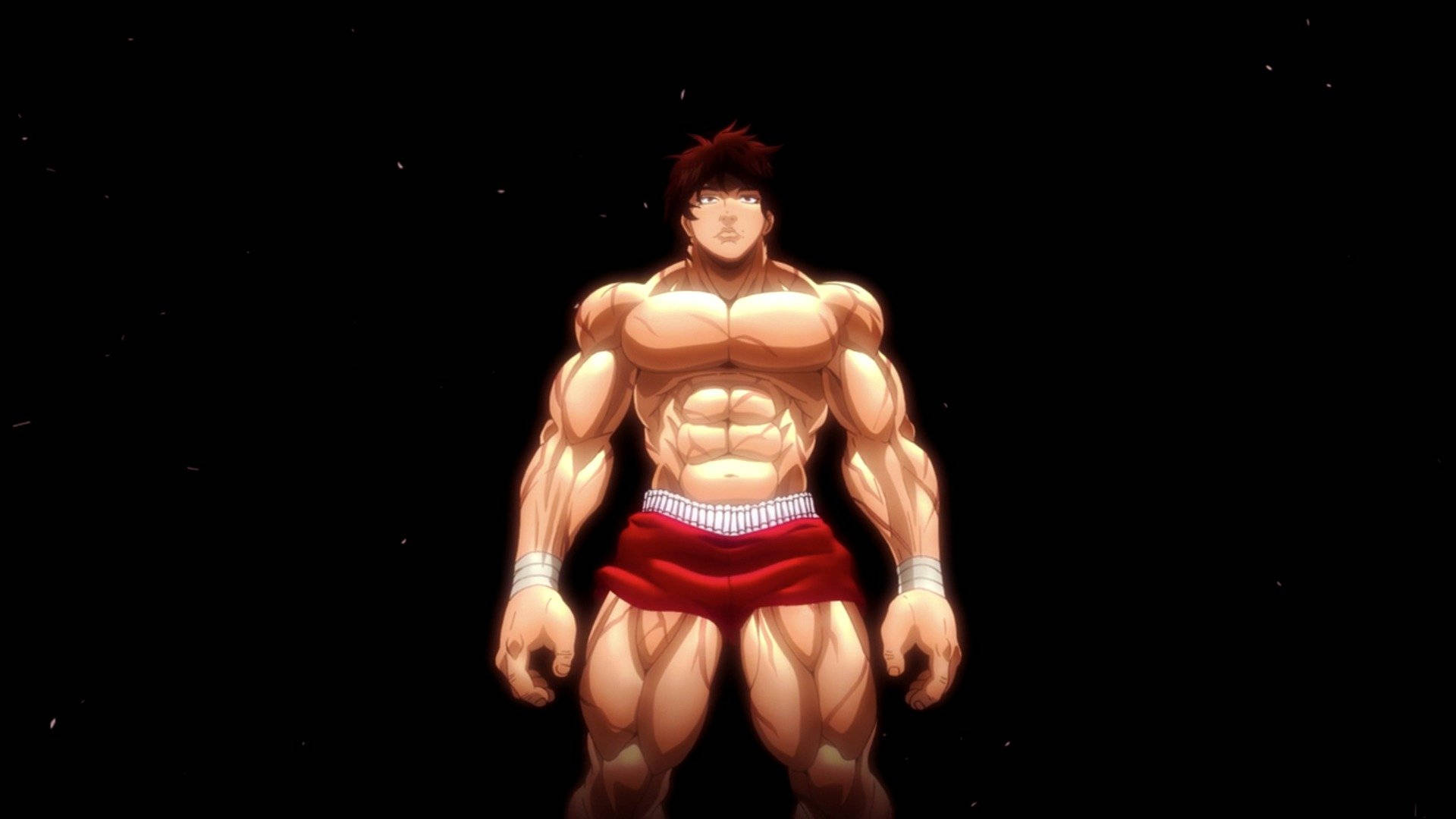 Baki Hanma, red shorts, starry black void, Full HD Desktop Wallpaper