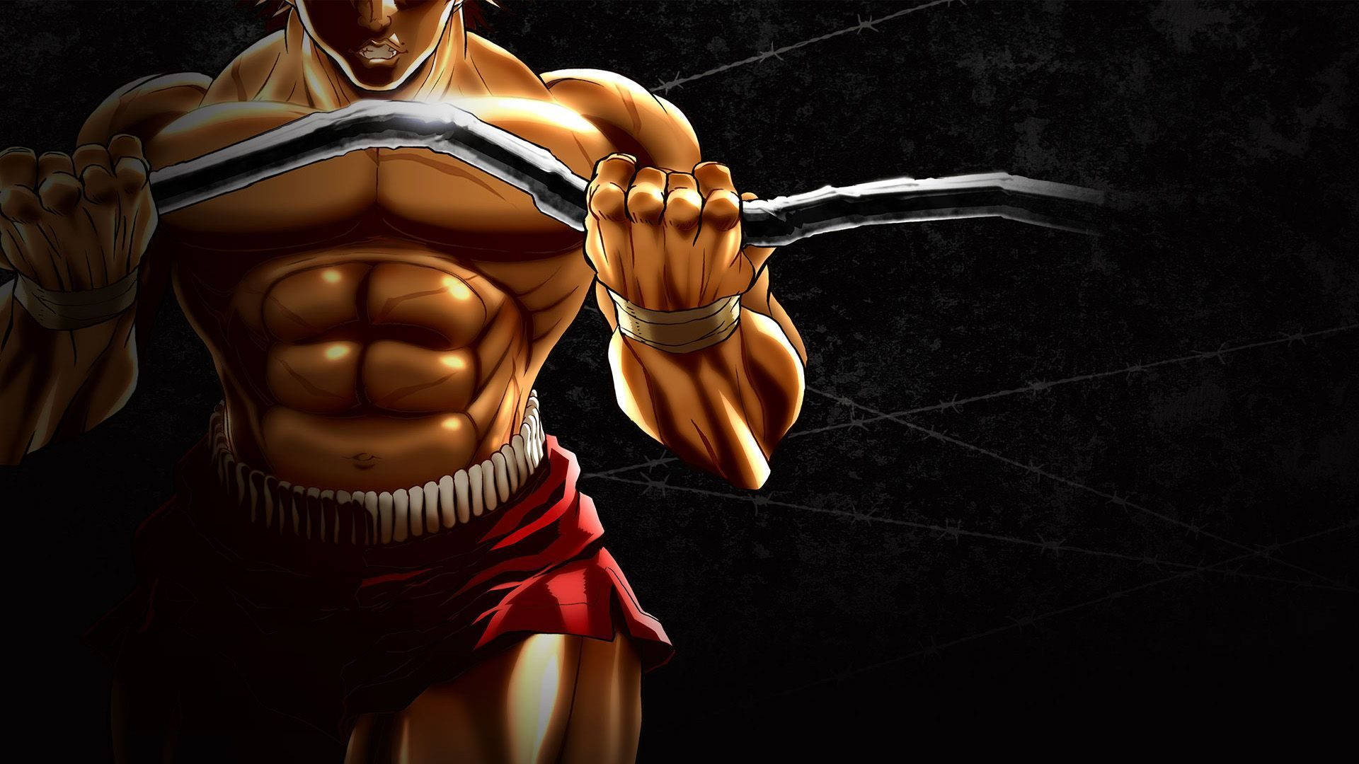 Baki HD, muscle, curved blade, Full HD Desktop Wallpaper