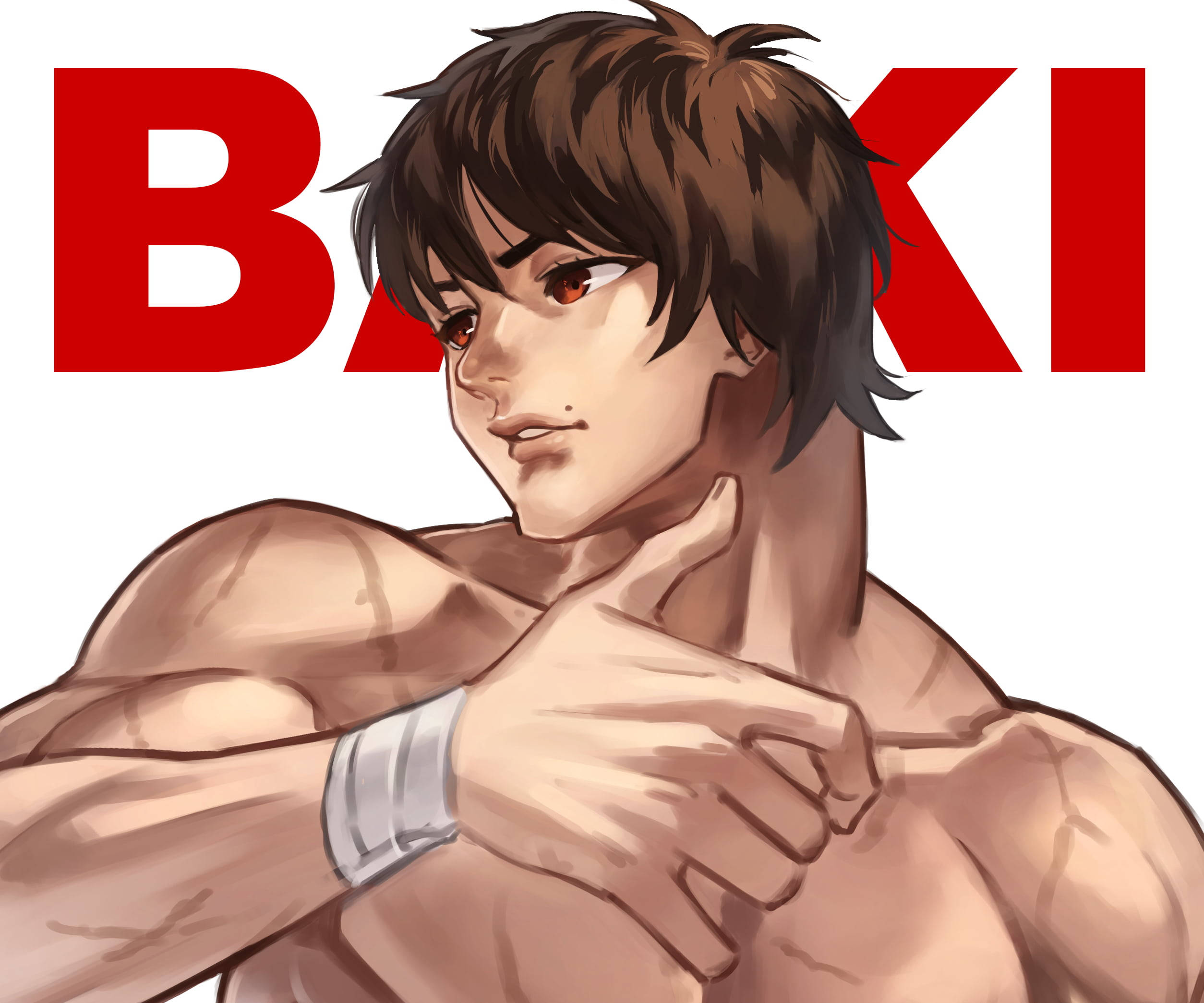 Baki HD, anime fighter, brown hair, Full HD Desktop Wallpaper