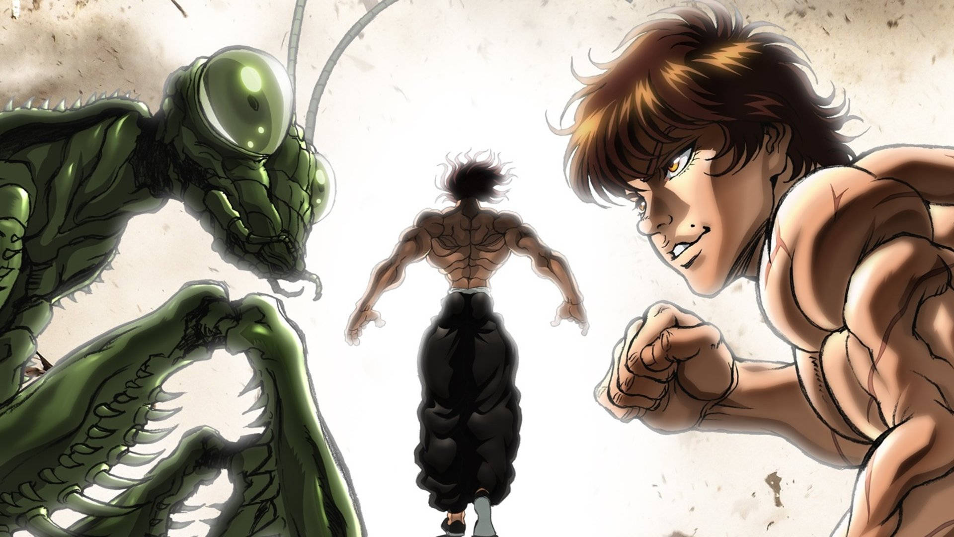 Baki HD, mantis, muscular anime fighter, Full HD Desktop Wallpaper