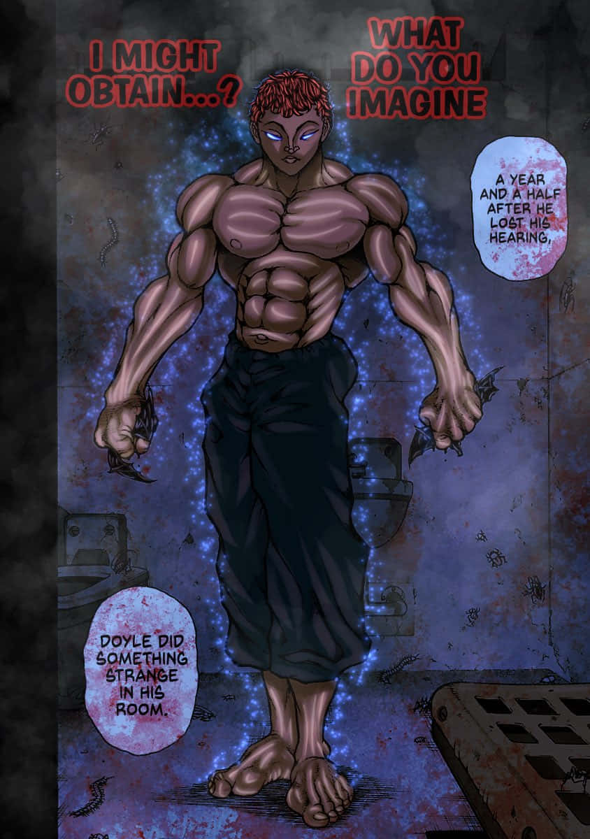 Hector Doyle, Baki The Grappler, glowing blue eyes, SD Phone Wallpaper