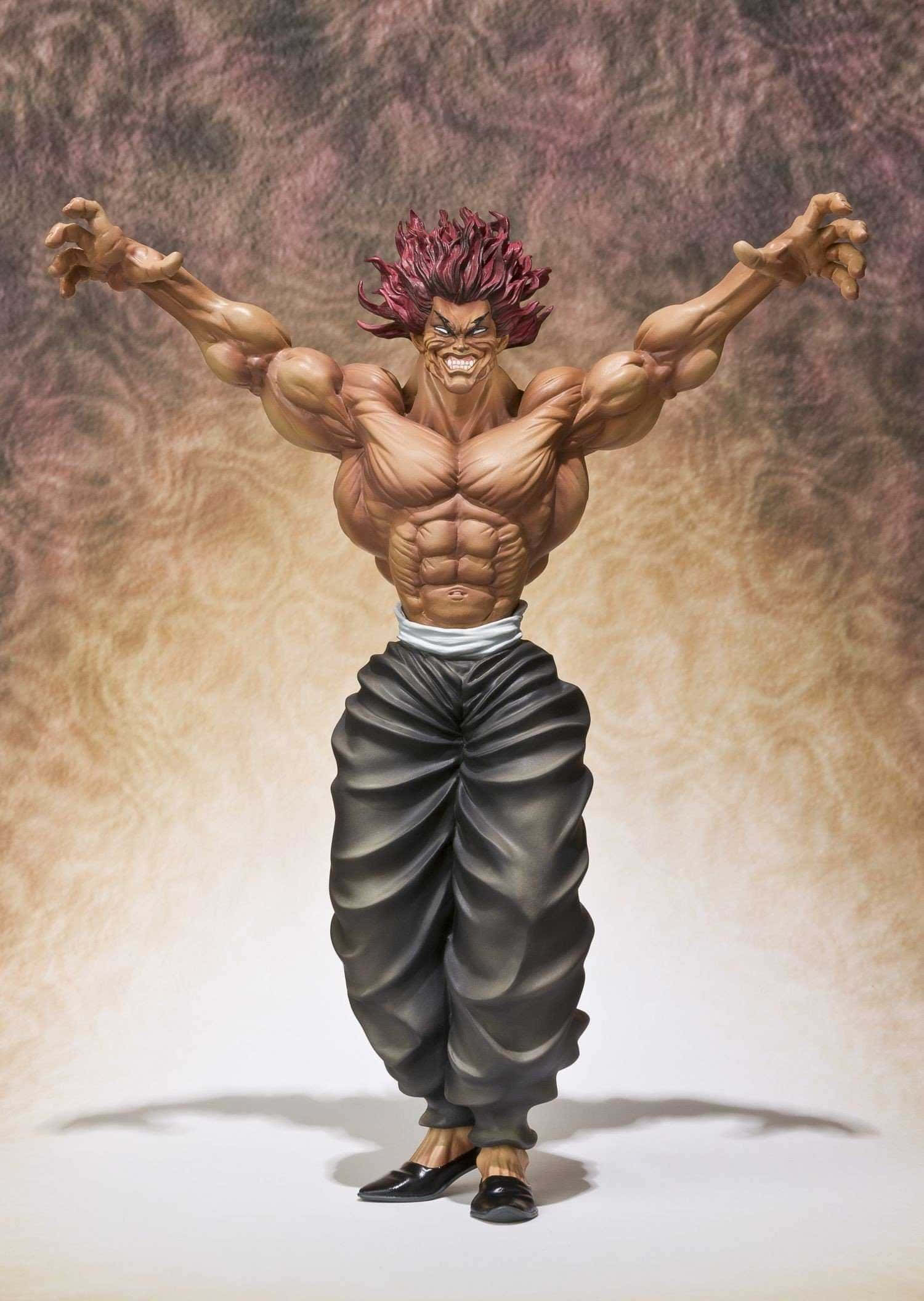 Baki The Grappler, muscular anime character, spiky red hair, Full HD Phone Wallpaper
