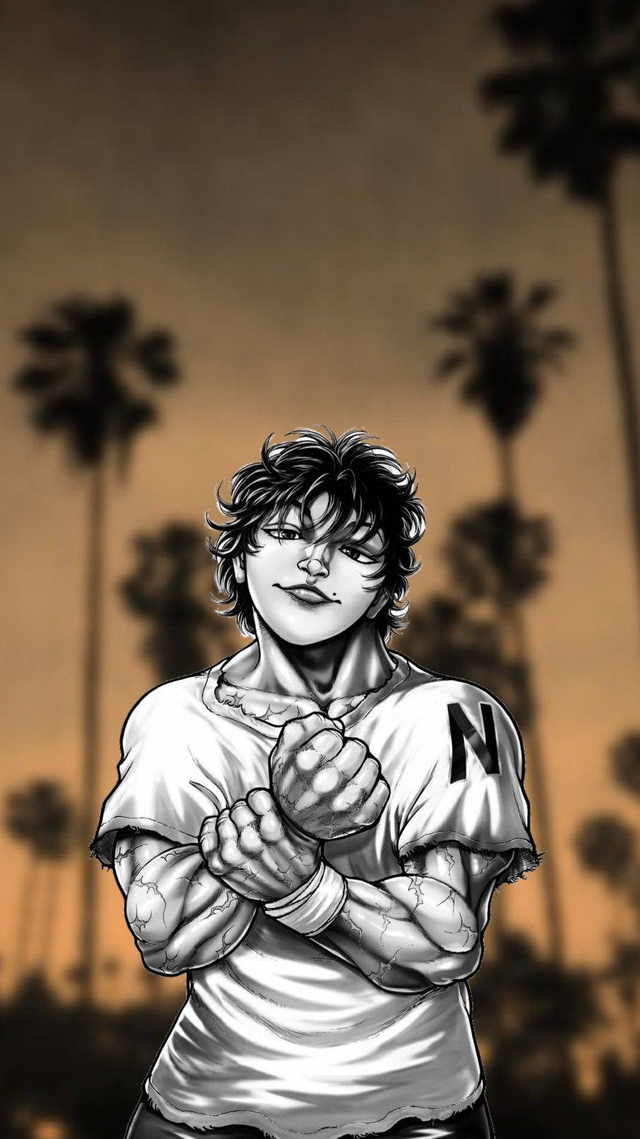 Baki, anime fighter, clenched fists, HD Phone Wallpaper