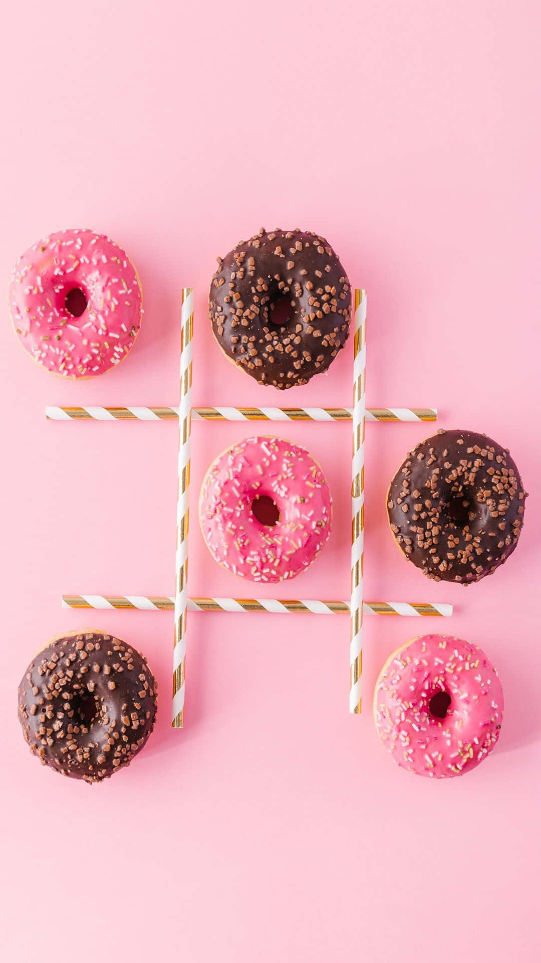 Baking iPhone, pink donuts, chocolate donuts, Full HD Phone Wallpaper