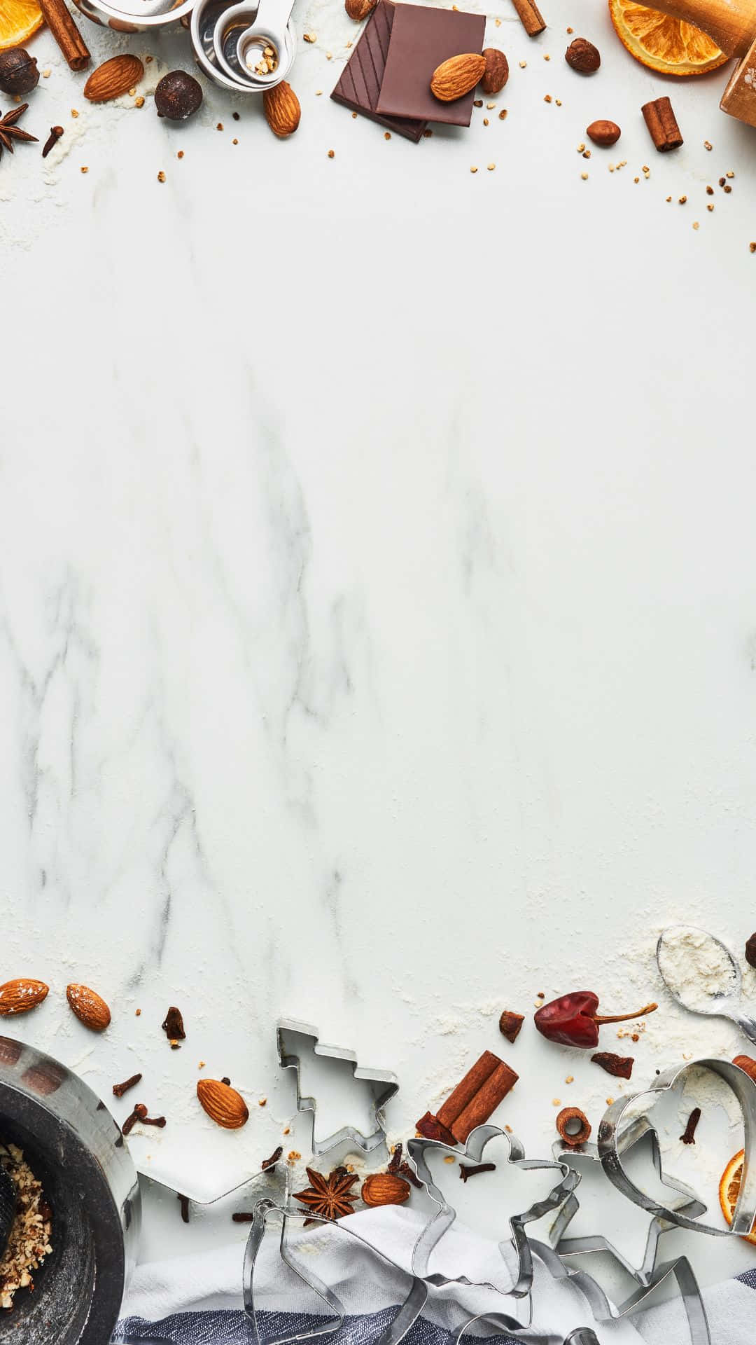 baking iPhone, cookie cutters, spices, Full HD Phone Wallpaper