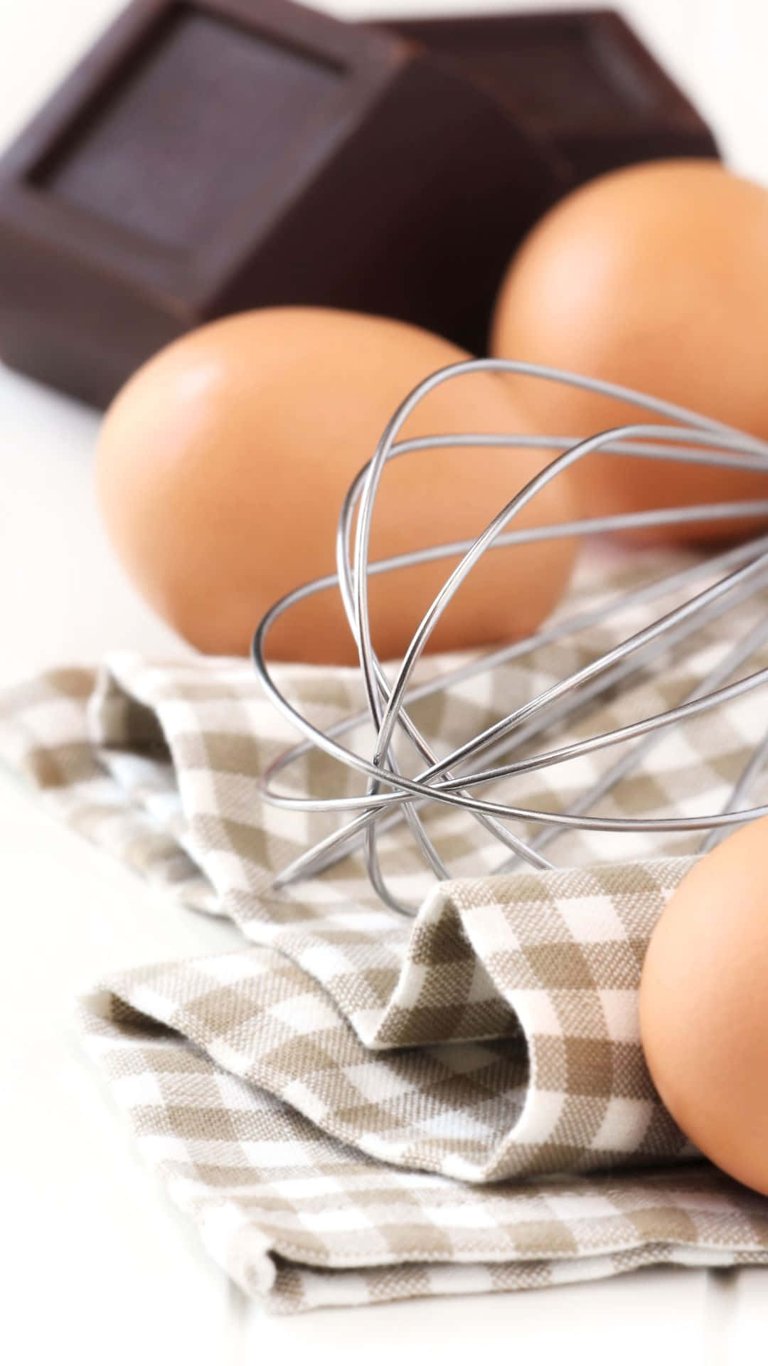baking iPhone, brown eggs, metal whisk, Full HD Phone Wallpaper