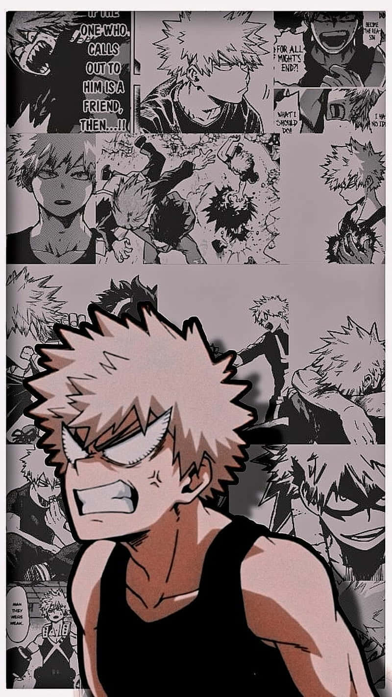 Bakugo Phone, anime boy, spiky hair, HD Phone Wallpaper