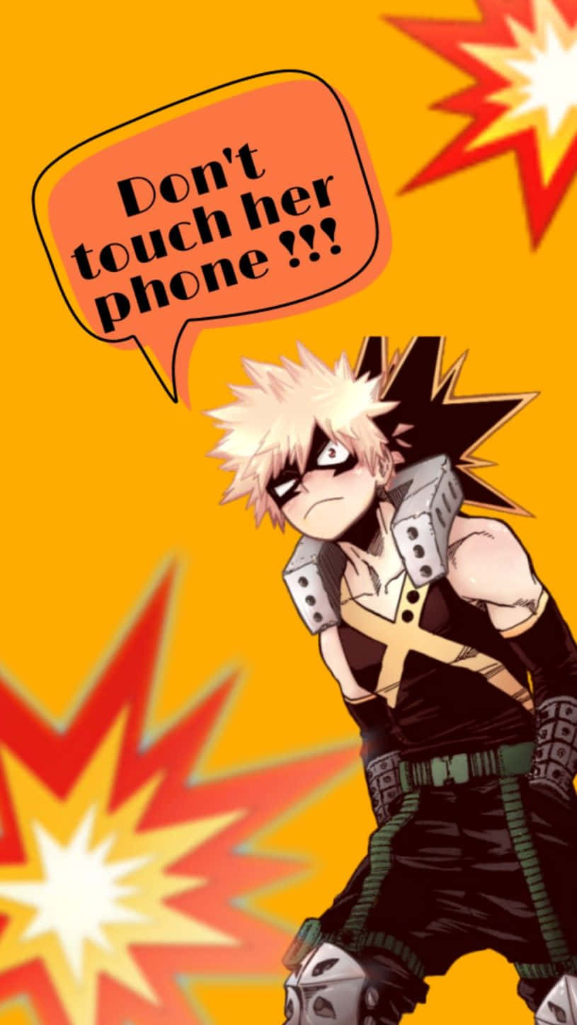 Bakugo Phone, spiky blonde hair, black mask, HD Phone Wallpaper