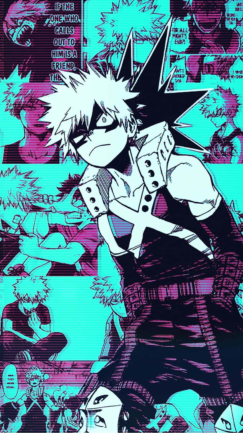 Bakugo Phone, anime character, spiky white hair, HD Phone Wallpaper