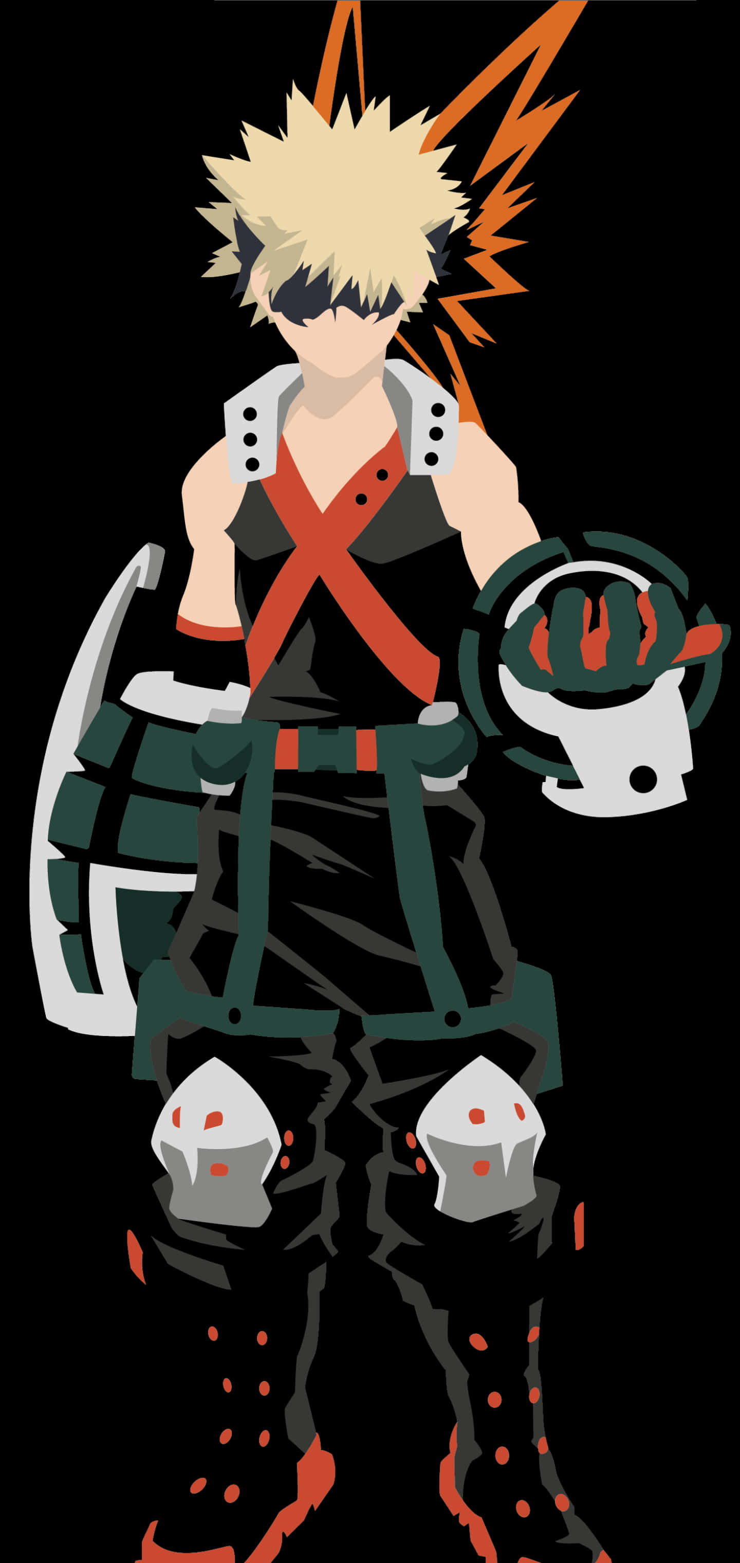 Bakugo Phone, anime character, spiky blonde hair, 2K Phone Wallpaper