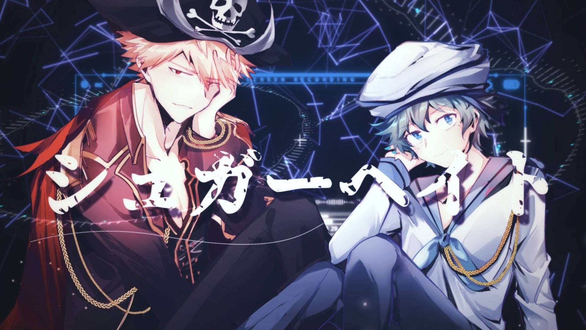 Bakugo, pirate, skull hat, Full HD Desktop Wallpaper