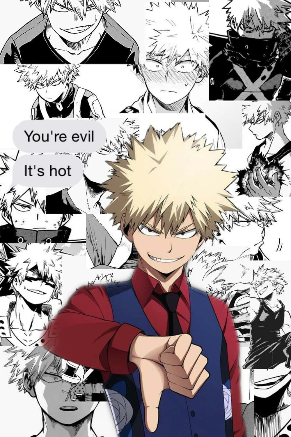 Bakugou, spiky-haired protagonist, thumbs down, HD Phone Wallpaper