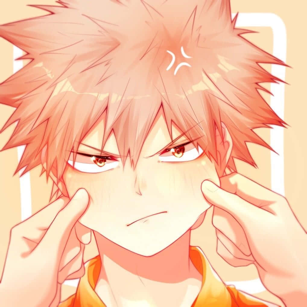 Bakugou Aesthetic, anime boy, spiky orange hair, SD Desktop Wallpaper
