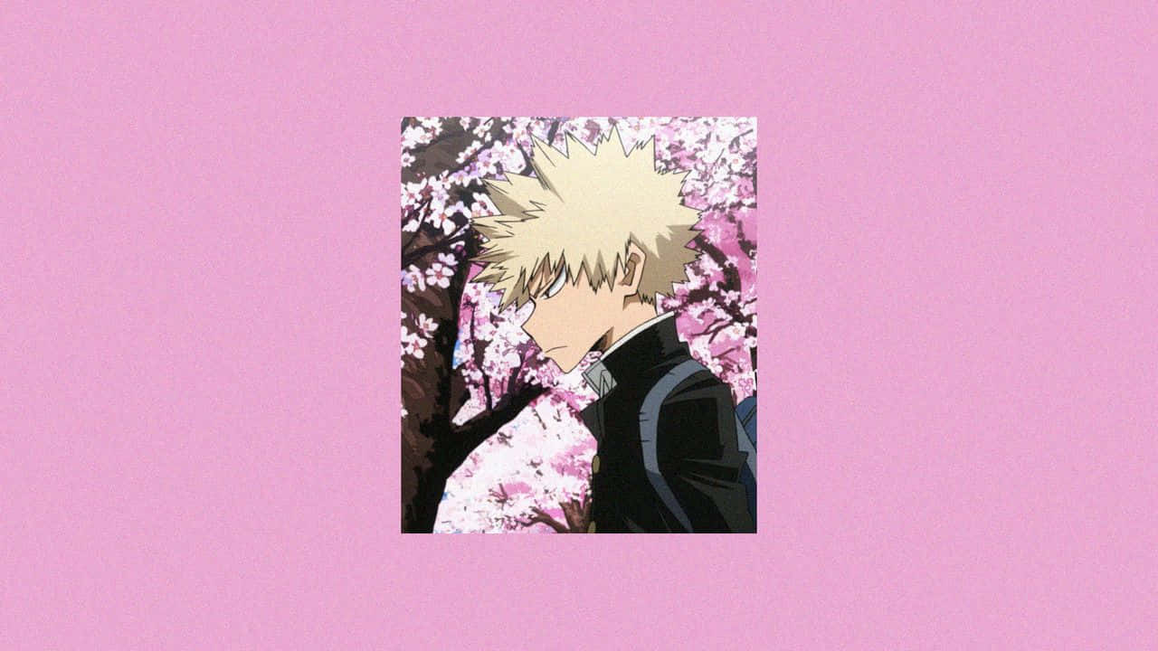 Bakugou Aesthetic, spiky-haired anime boy, dark jacket, HD Desktop Wallpaper
