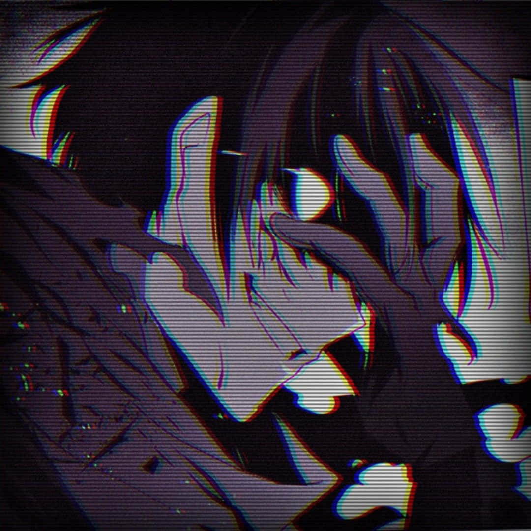 Bakugou, glitch, anime-style, SD Desktop Wallpaper