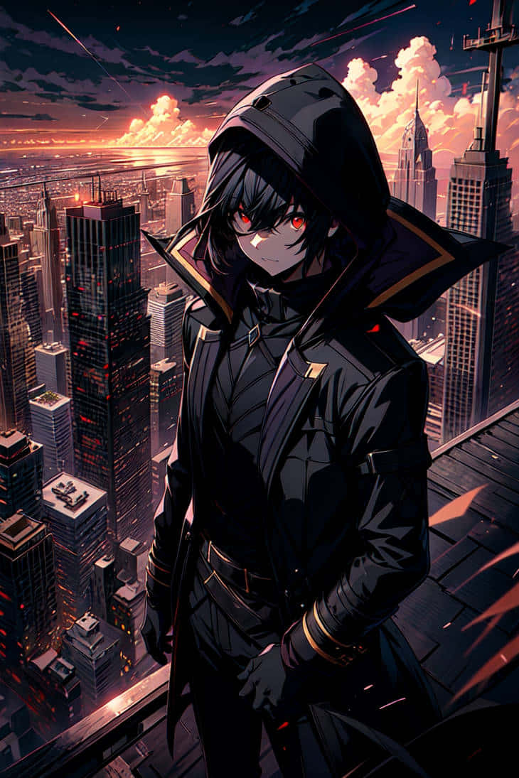 Bakugou, urban vigilante, skyscraper rooftop, SD Phone Wallpaper