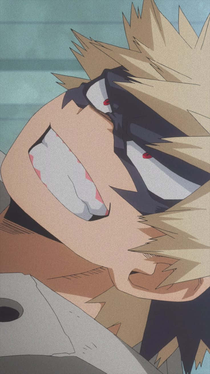 Bakugou, spiky blonde hair, red eyes, HD Phone Wallpaper